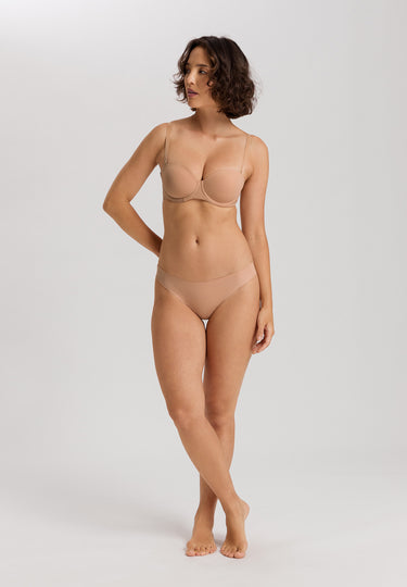 Invisible Cotton Cotton Blend Thong | Beige 71242-1272